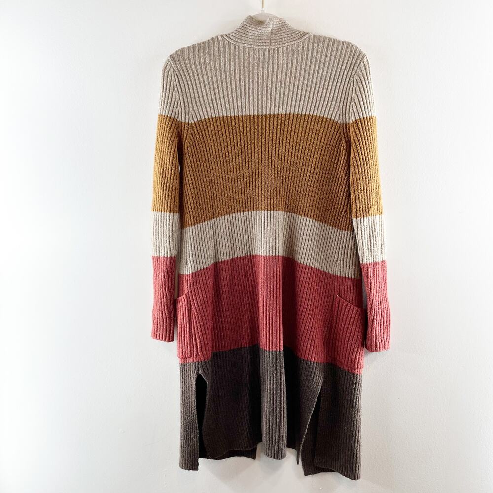 Loft Colorblock Patch Pocket Open Front Ribbed Ca… - image 4